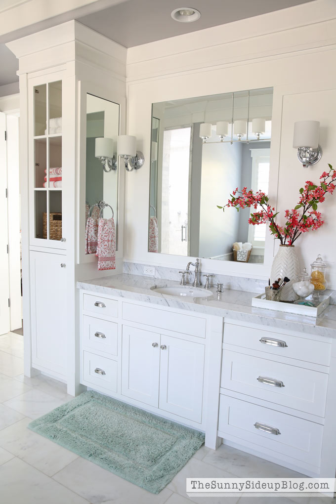 White Master Bathroom (ready for Spring!) The Sunny Side Up Blog