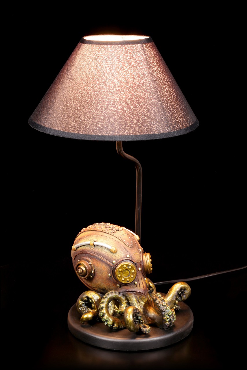 Steampunk Octopus Lamp with secret Box Table & Standard Lamps Lamps