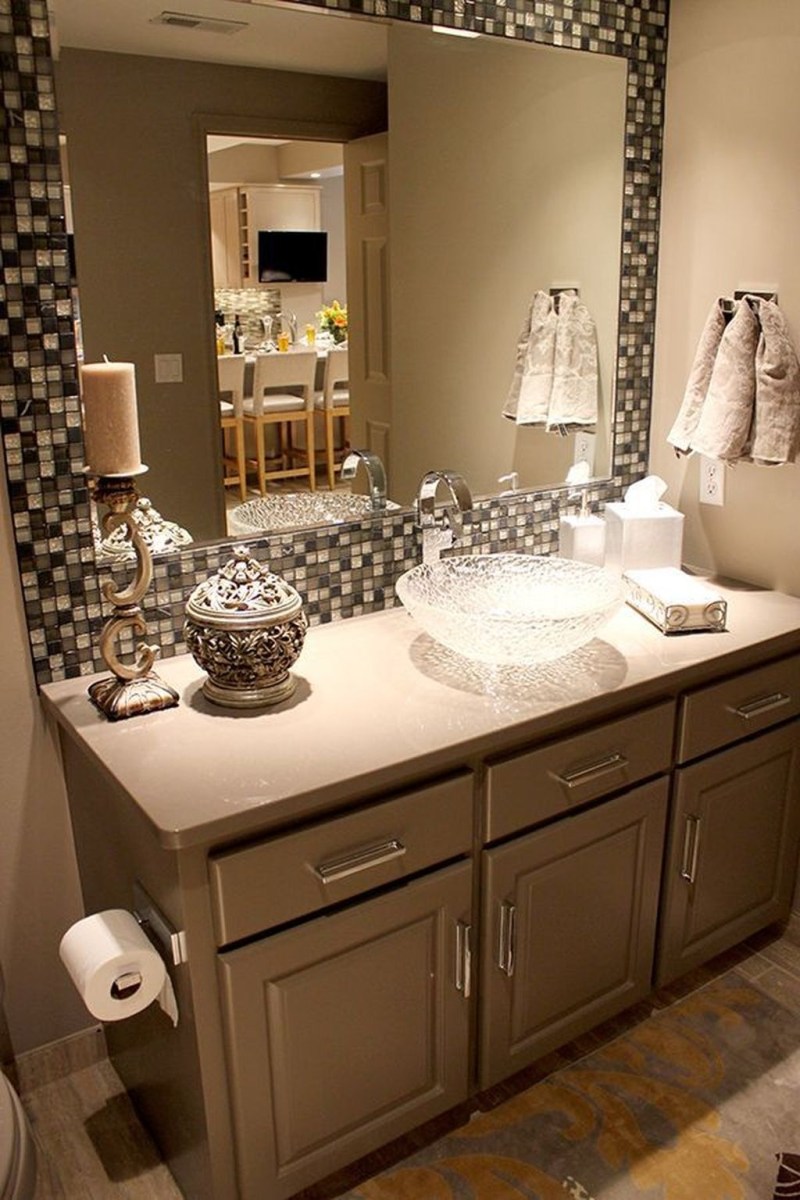Stunning Bathroom Mirror Decor Ideas 38 PIMPHOMEE