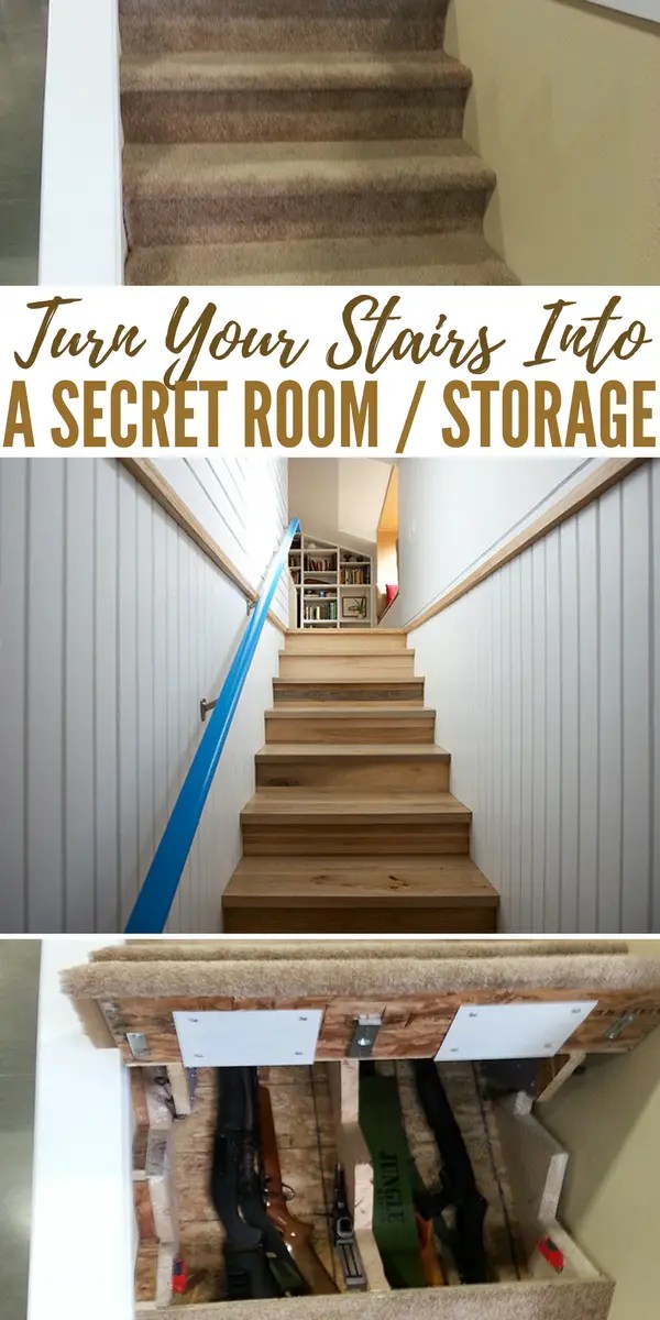 Turn Your Stairs Into A Secret Room / Storage