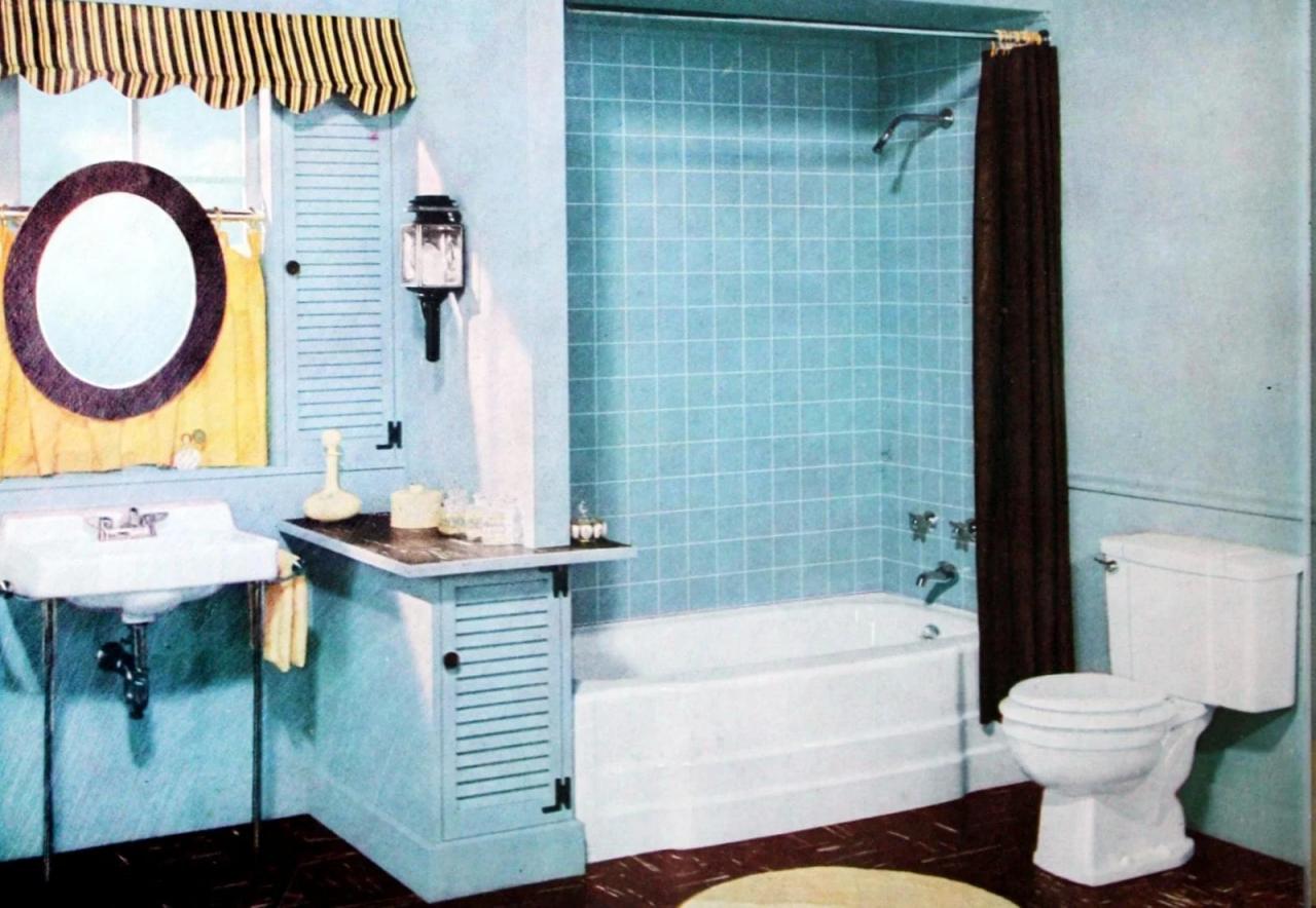35 vintage 1950s bathroom tile design ideas Click Americana