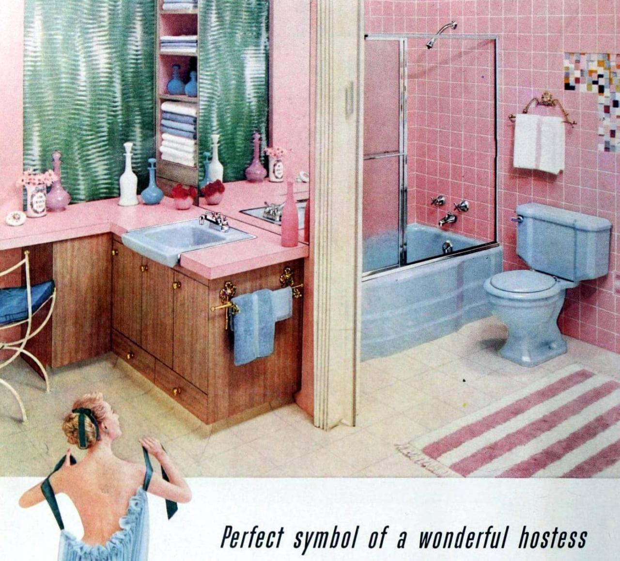 28 vintage pink bathrooms See some wild bubblegumera midcentury home