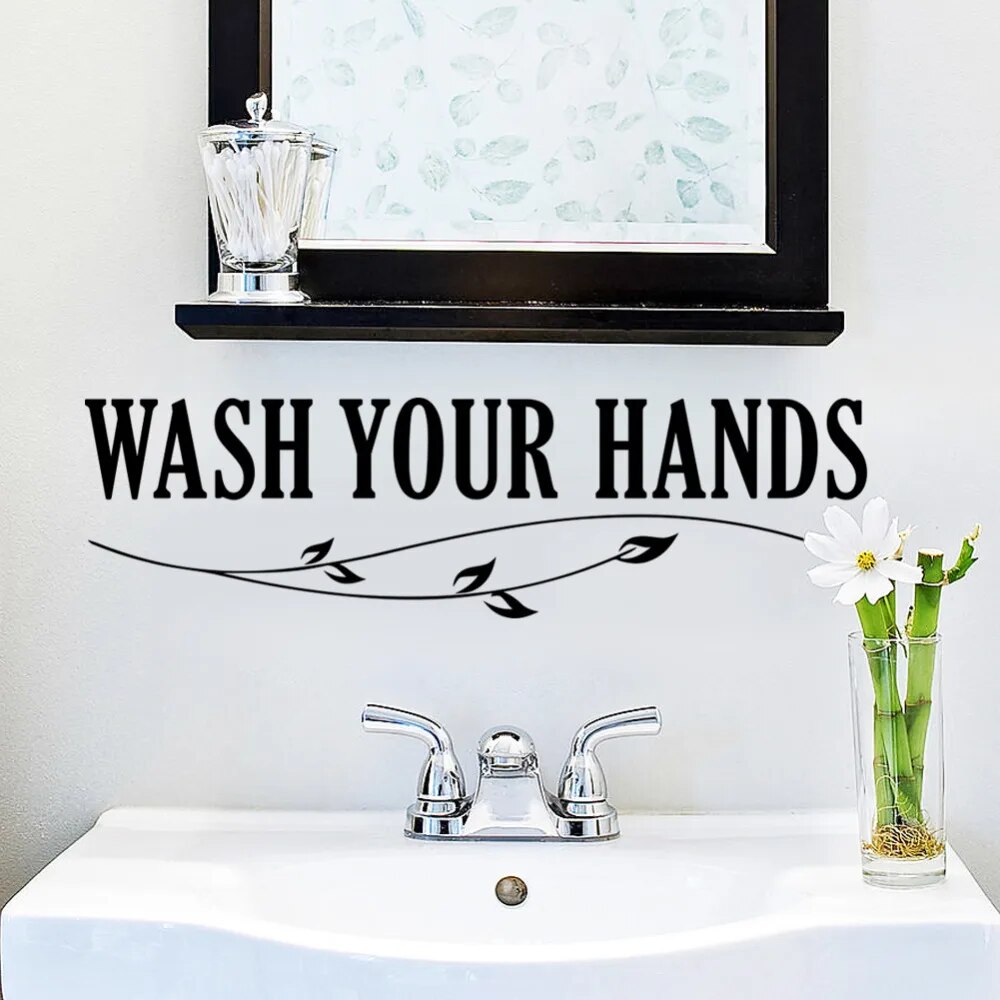 Wash your hands toilet sticker quotes Bathroom wall Decor poster