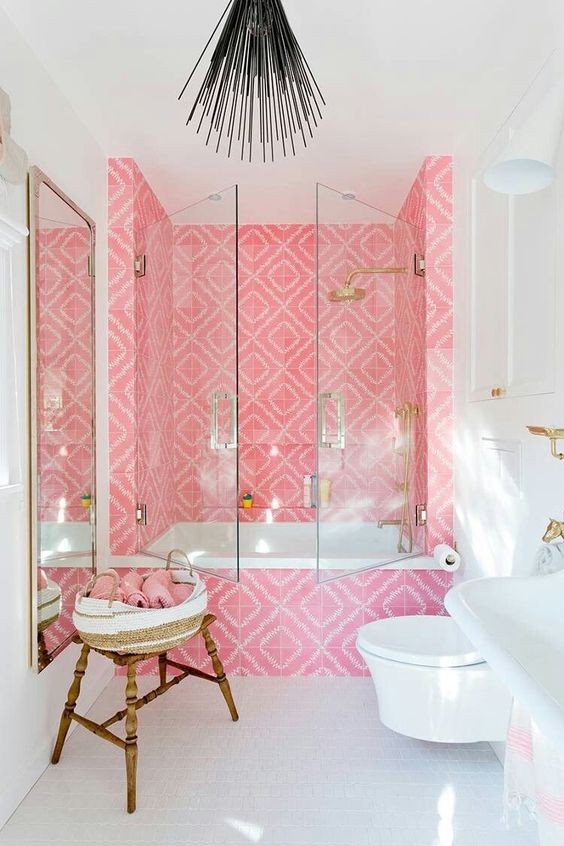 25 Glam Pink And Gold Bathroom Decor Ideas DigsDigs