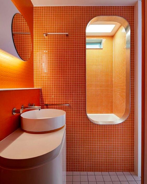 50 Cool Orange Bathroom Design Ideas DigsDigs