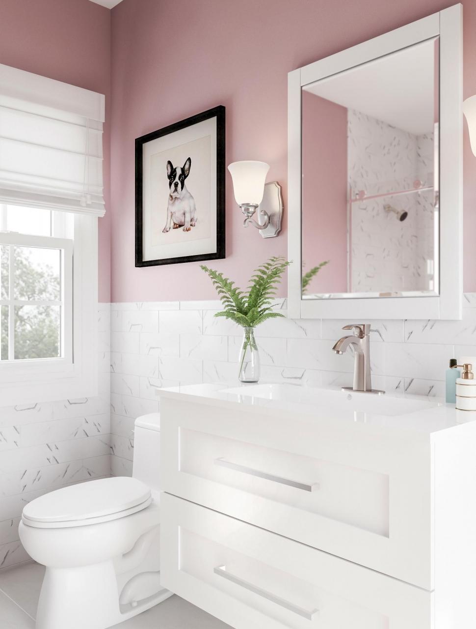 Dulux Blush Pink Bathroom Paint Blush pink wall paint, pink pillows