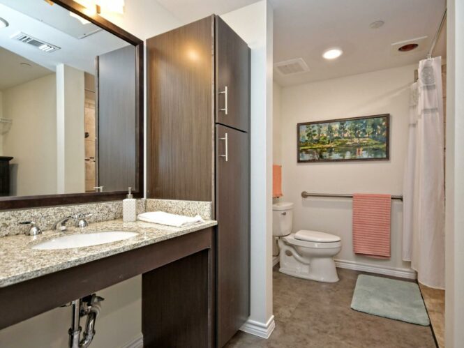 Model Bathroom to Double Creek Assisted Living and Memory Care