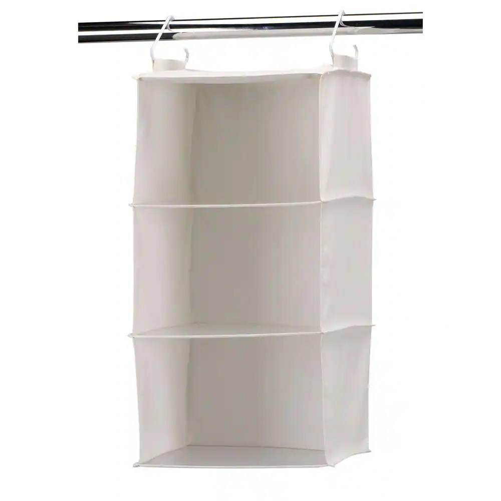 Household Essentials 3 Shelf Hanging Organizer with Plastic Shelves