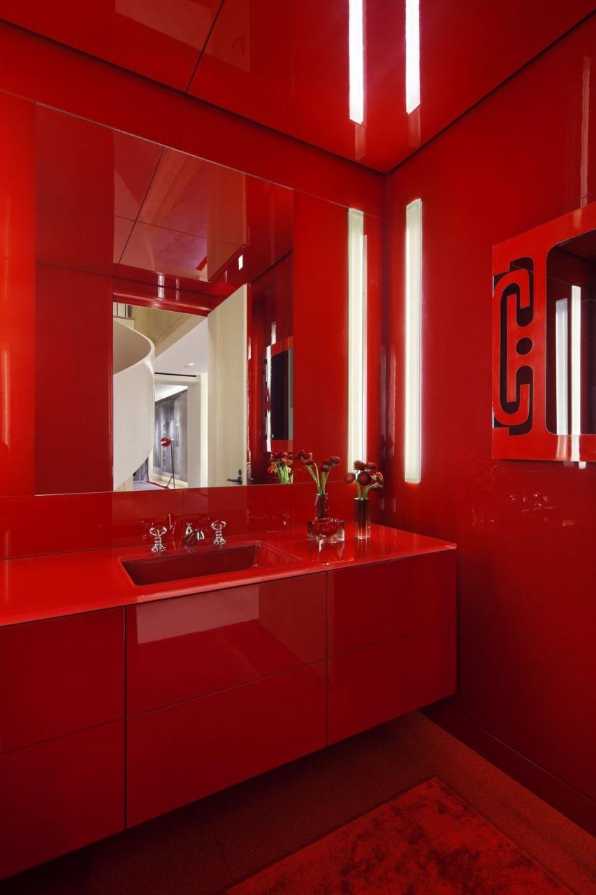 Pin by Karen McCreary on When The Color Is Everything Bathroom red