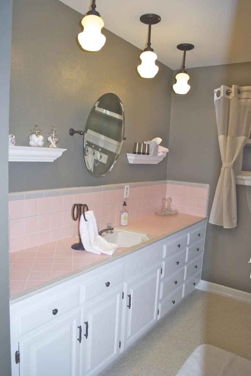 Pink And Grey Small Bathroom Ideas