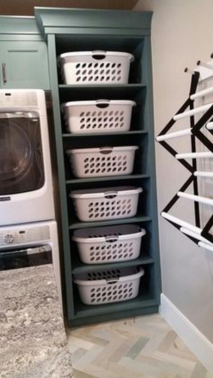 32 Laundry Room for Vertical Spaces Diy laundry room storage, Laundry