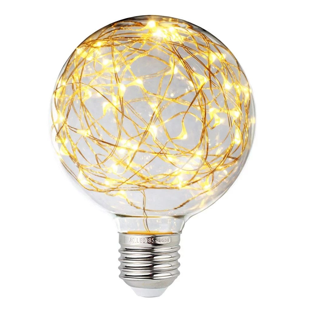  LED Globe Fairy Light Bulb for Ambient Night Lighting, E26 Standard