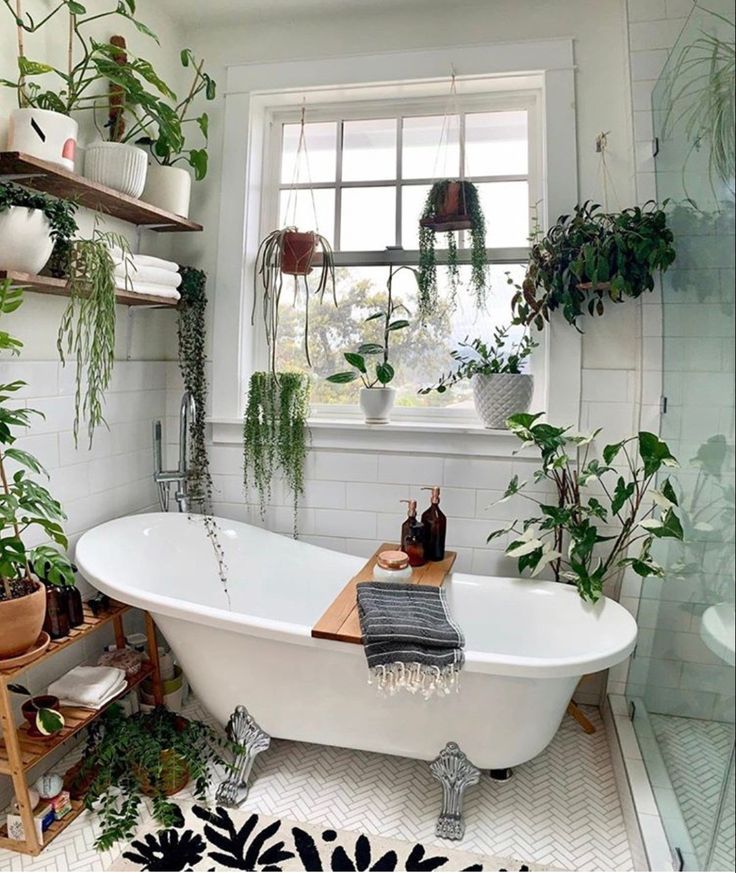 24 Elegant Ways To Decorate The Bathroom With Plants The Wonder