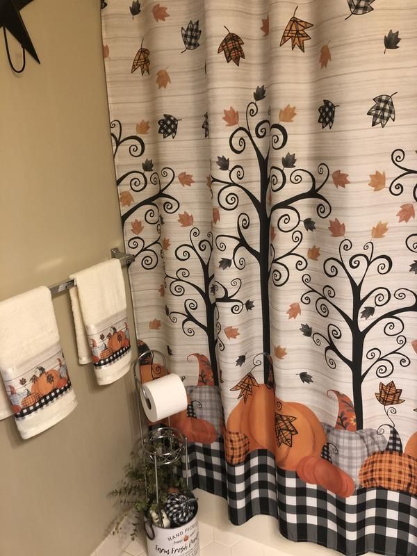 Plaid Pumpkin Bathroom Collection Fall bathroom decor, Bathroom