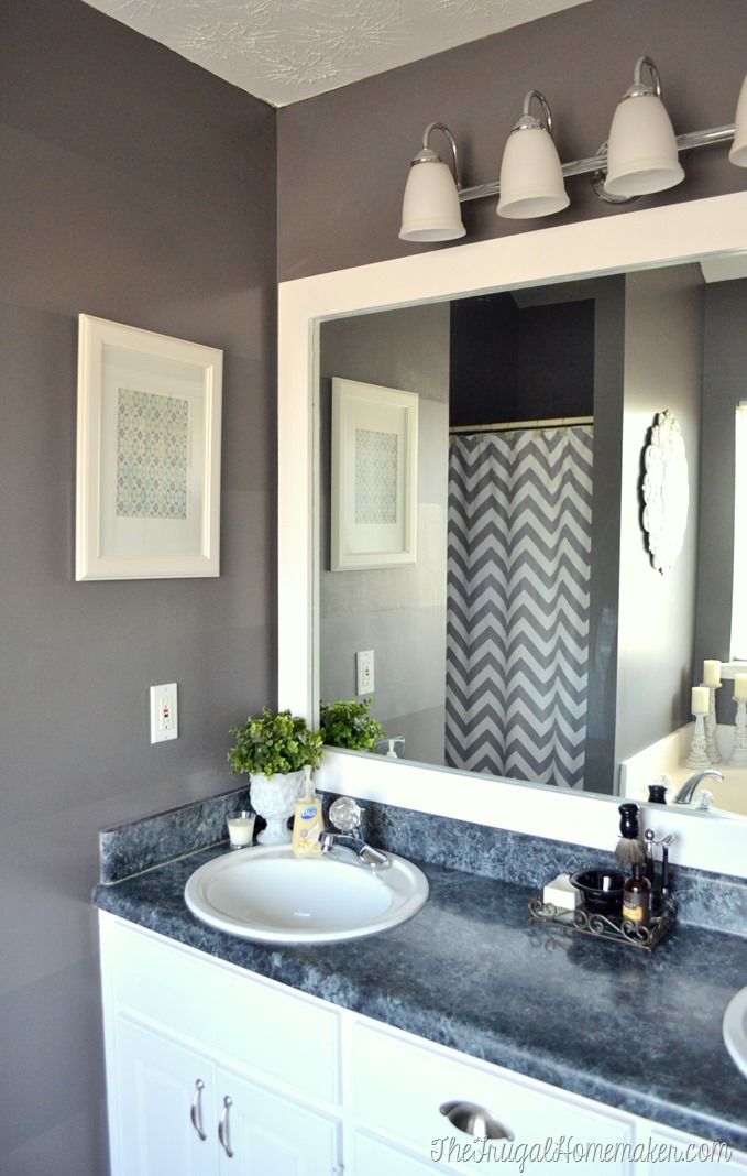 How to frame out that builder basic bathroom mirror (for 20 or less