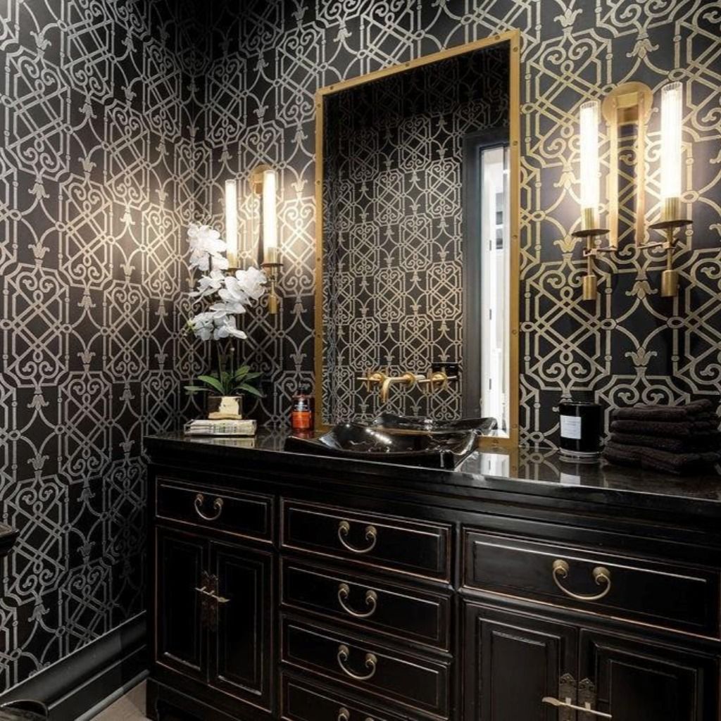 dark black and gold bathroom accents Black and gold bathroom, Modern