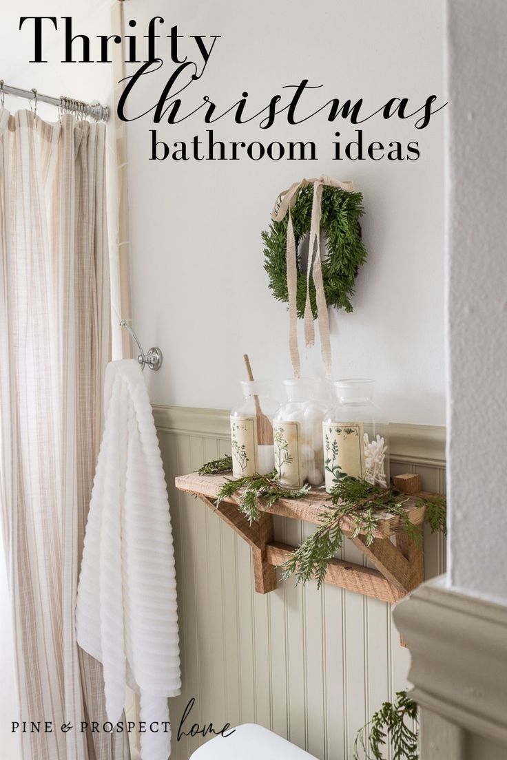 Thrifty Christmas Bathroom Ideas Christmas bathroom, Diy window trim