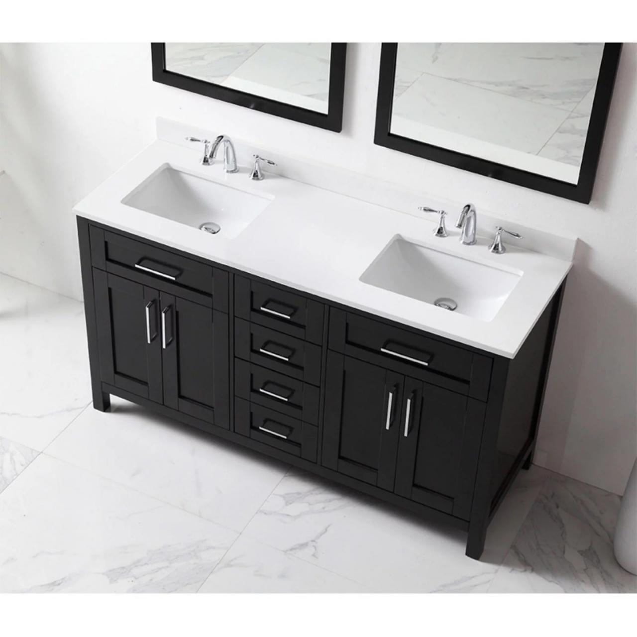 OVE Decors 60 in. Double Sink Bathroom Vanity