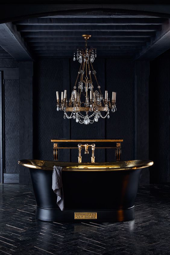 25 Black And Gold Bathroom Decor Ideas DigsDigs