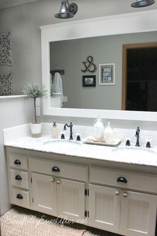 10+ DIY ideas for how to frame that basic bathroom mirror Master