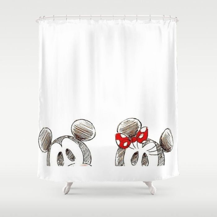 Mickey and Minnie Mouse. Shower Curtain by mustlove 1000 Disney