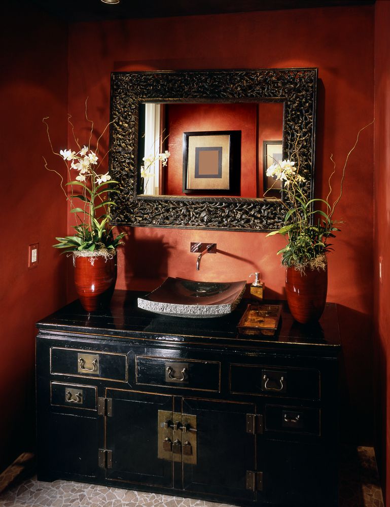 35 Powder Room Design Ideas (Photos) Red bathroom decor, Bathroom red