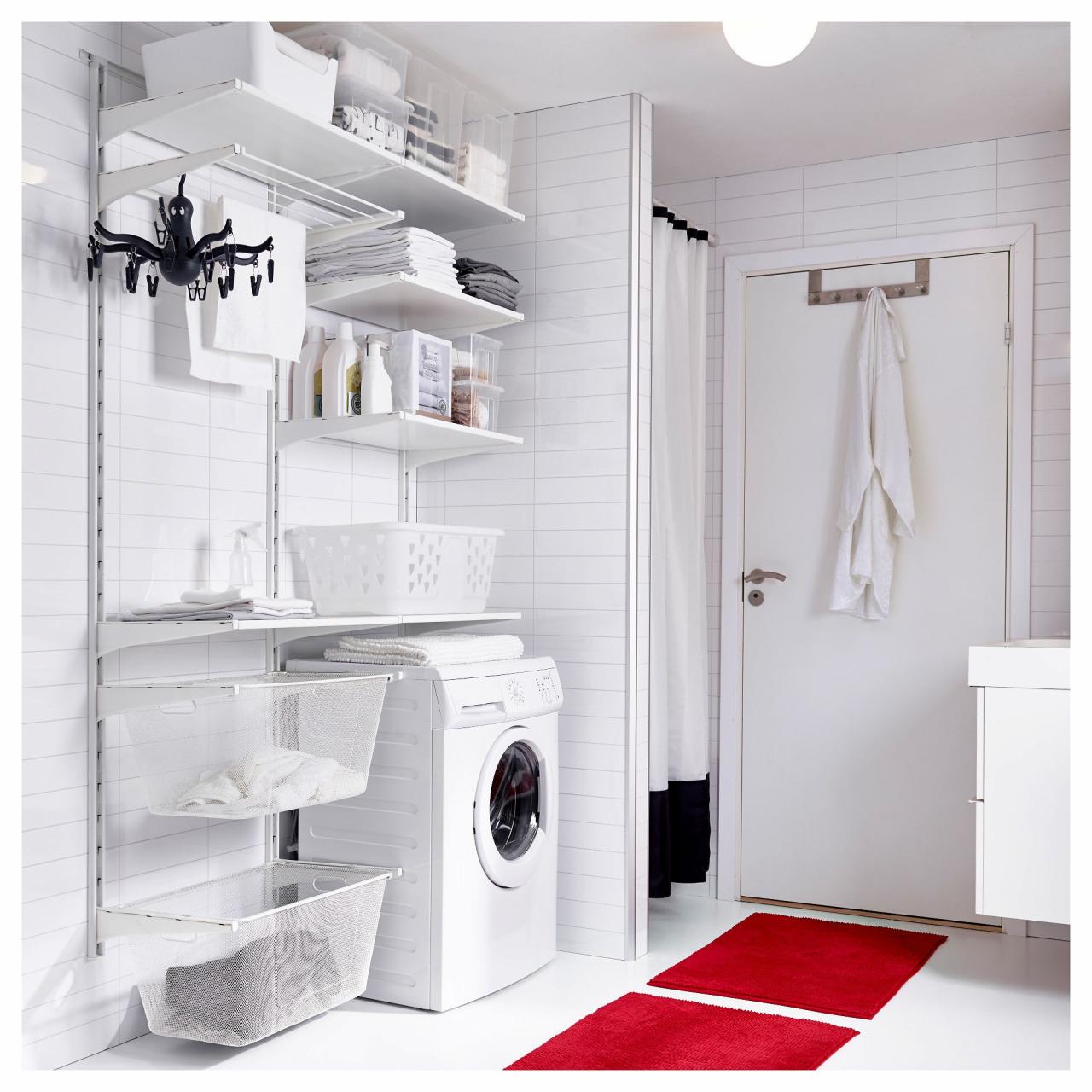 Minimalist Laundry Room Shelving Ikea for Small Space Home Interior