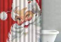 ARTJIA Vintage Christmas Jolly Santa Bathroom Shower Curtain 60x72