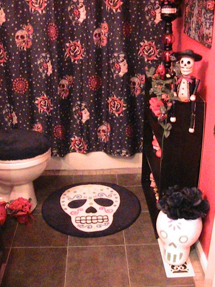day of the dead skull bathroom Google Search Skull decor, Bathroom