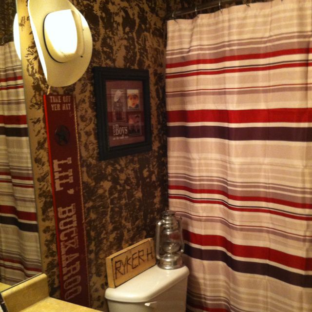 Cowboy bathroom...doing this in the new house!! Cowboy bathroom, Home