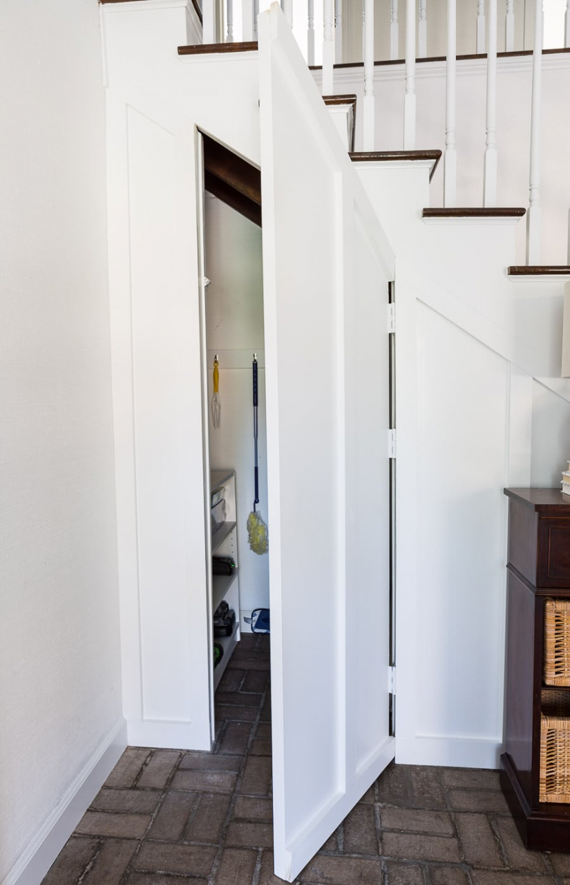 How To Add a Closet with a Hidden Door Under a Staircase (With Photos