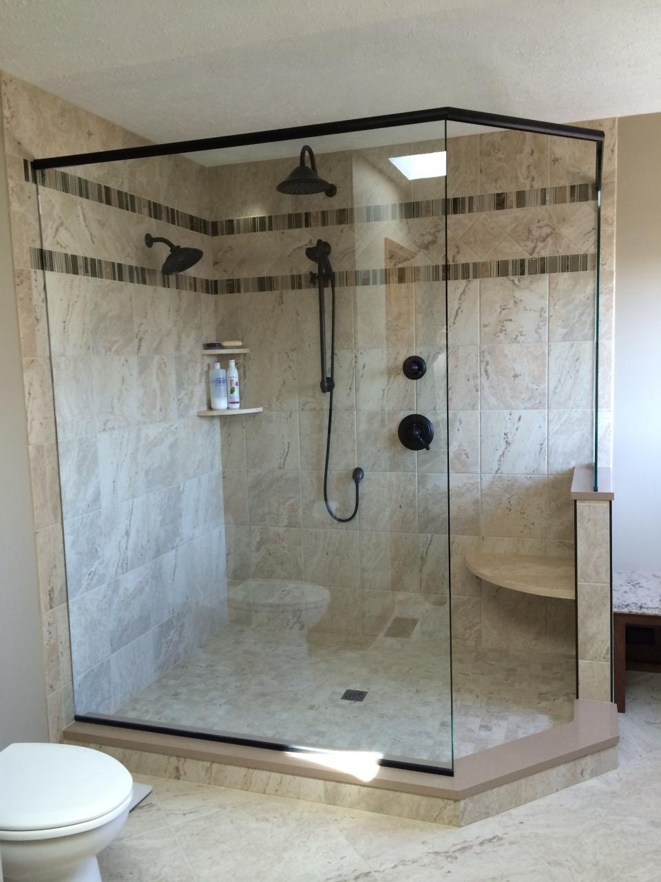 I love my walkin shower! We removed a big garden tub from corner of
