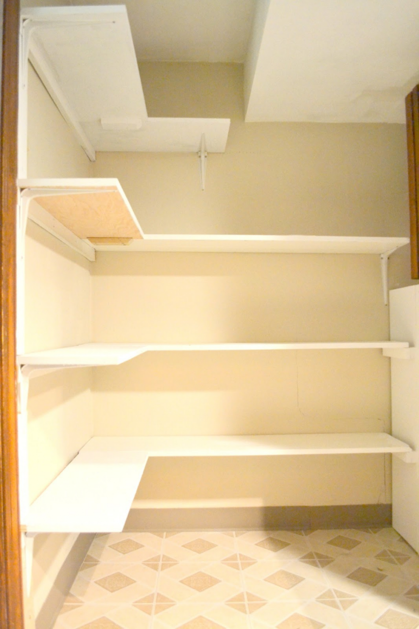 How To Build Corner Pantry Shelves IZ21 Laundry room