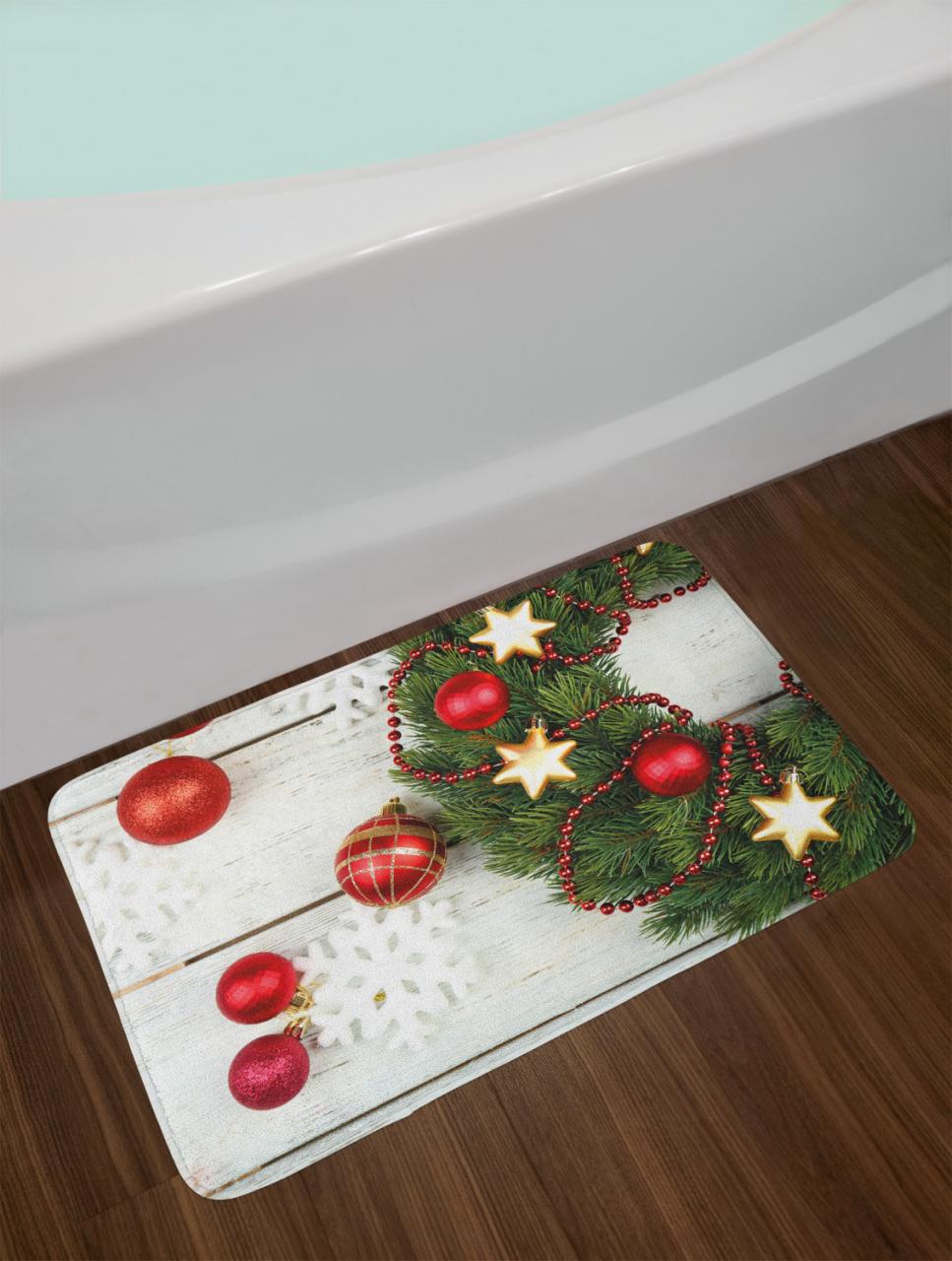 Candy Cane Bath Mat for Bathroom Home Decor Plush NonSlip Mat 29.5" X