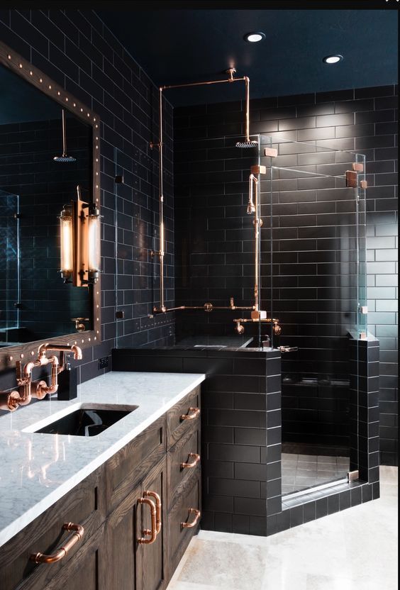 Intimidating Black Bathroom Ideas That'll Make You Stunned