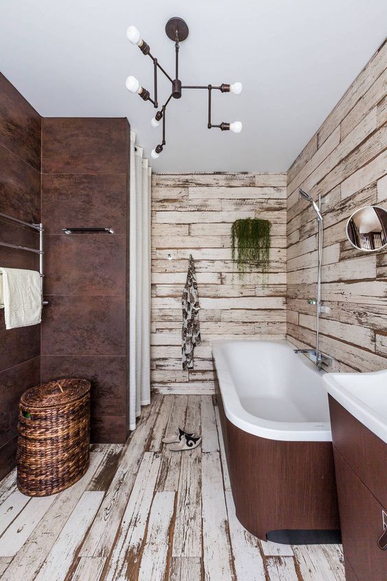 Freshly Looking Wooden Bathroom Ideas for Calming Effect
