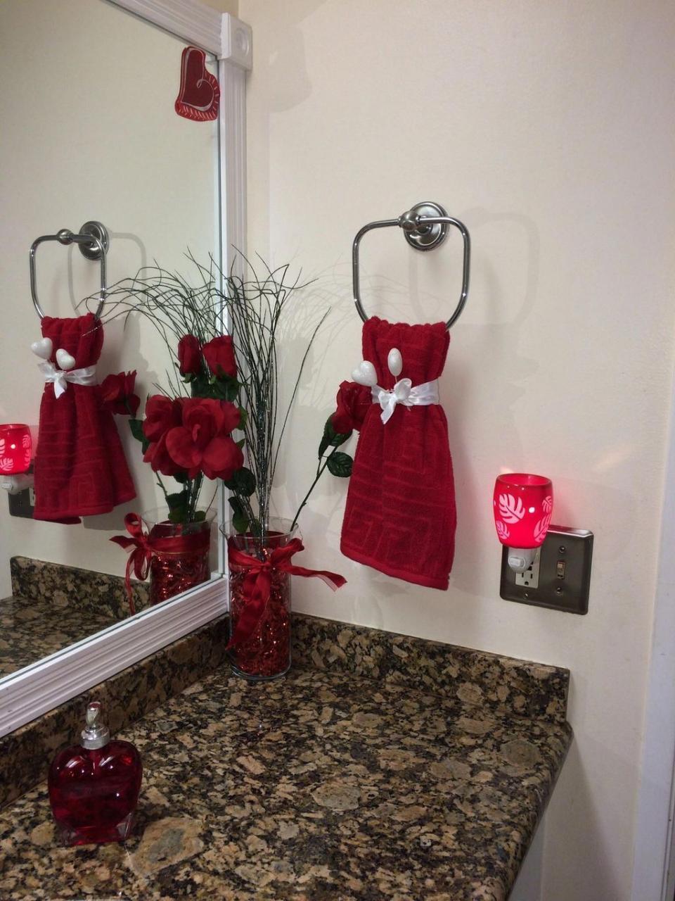 Fabulous Valentine Bathroom Decor Ideas in 2020 Red bathroom decor