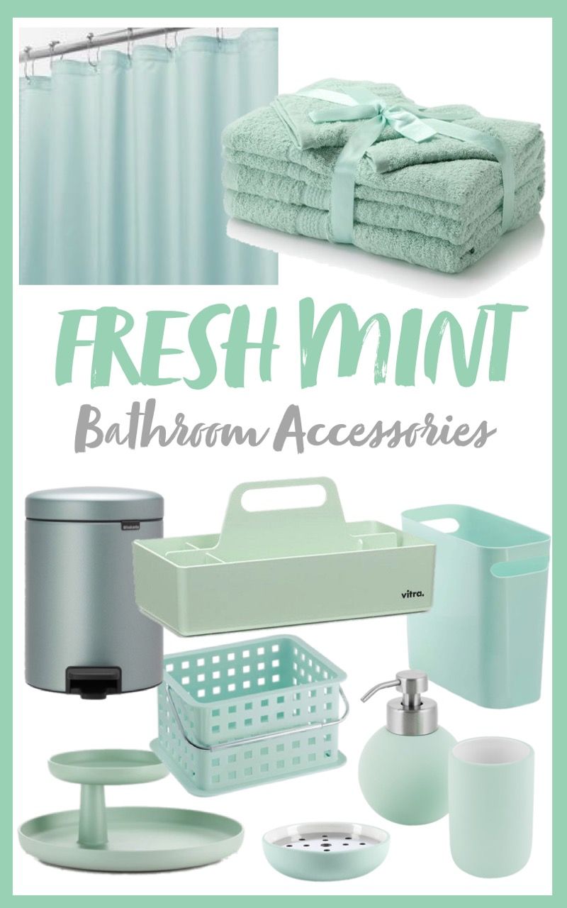 Rooms Edit Mint Bathroom Accessories. With Neo Mint trending, I