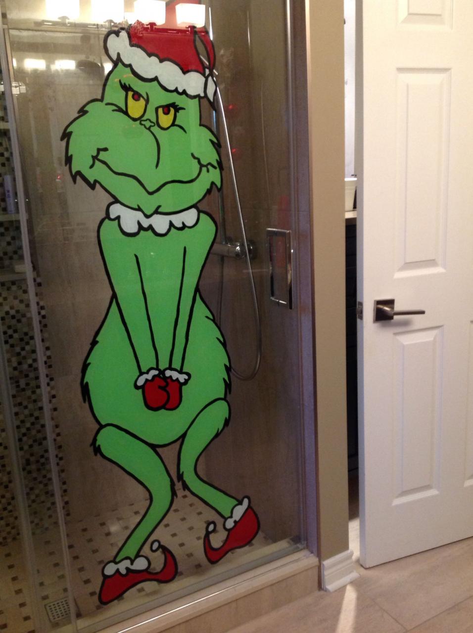 Favourite part of the grinch bathroom? My friend Shirley painted the