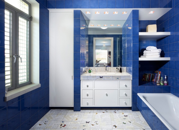 15+ Blue and White Bathroom Designs, Ideas Design Trends Premium
