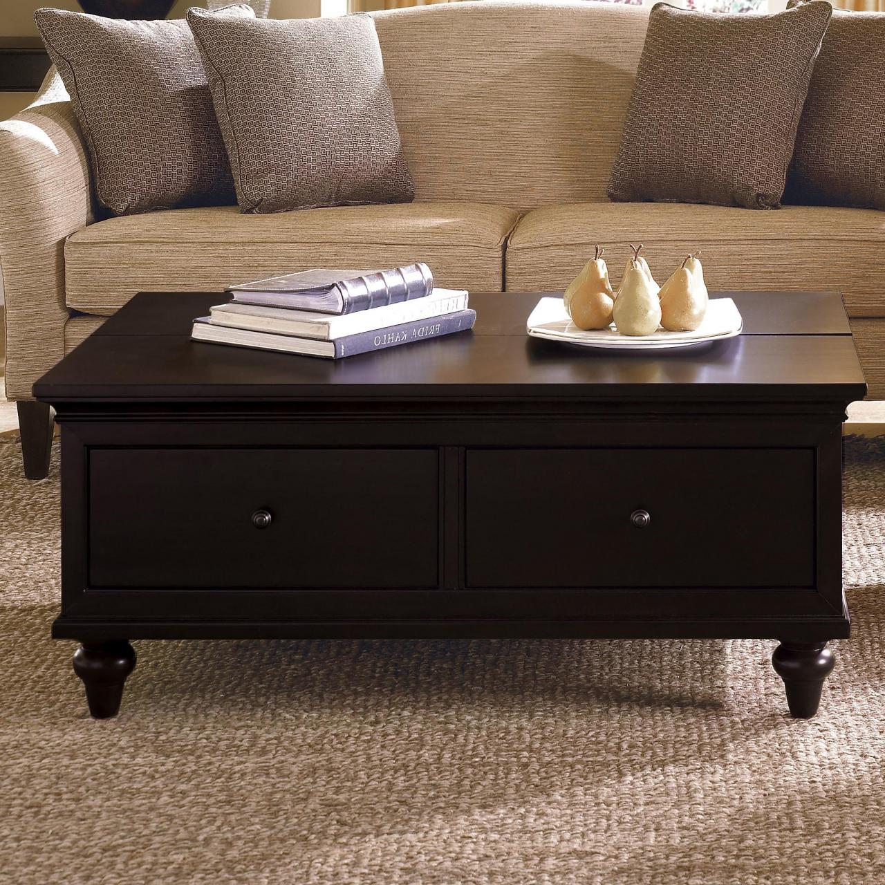 Narrow Coffee Table With Storage For Small Spaces