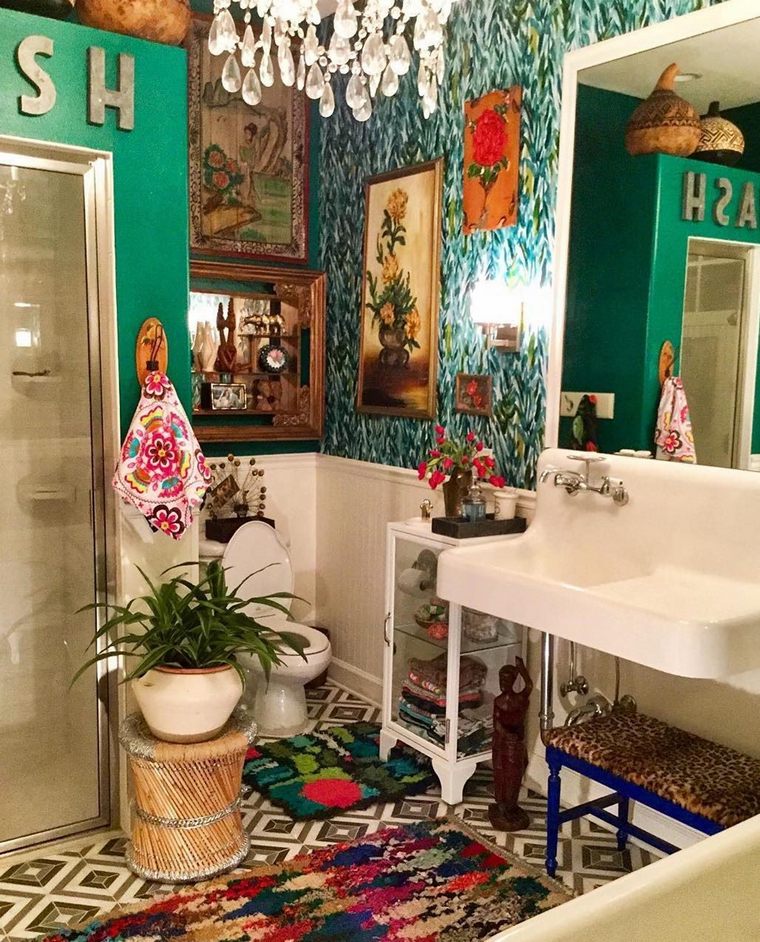 60 Best and Bright Boho Bathroom Ideas Hippie Boho Gypsy