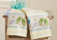 FlipFlop Hand Towels Tropical Island Bathroom Décor Set of 2