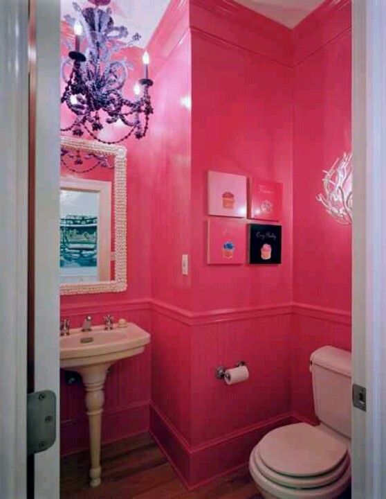 I want this bathroom Hot pink bathroom, Fancy bathroom, Pink bathroom