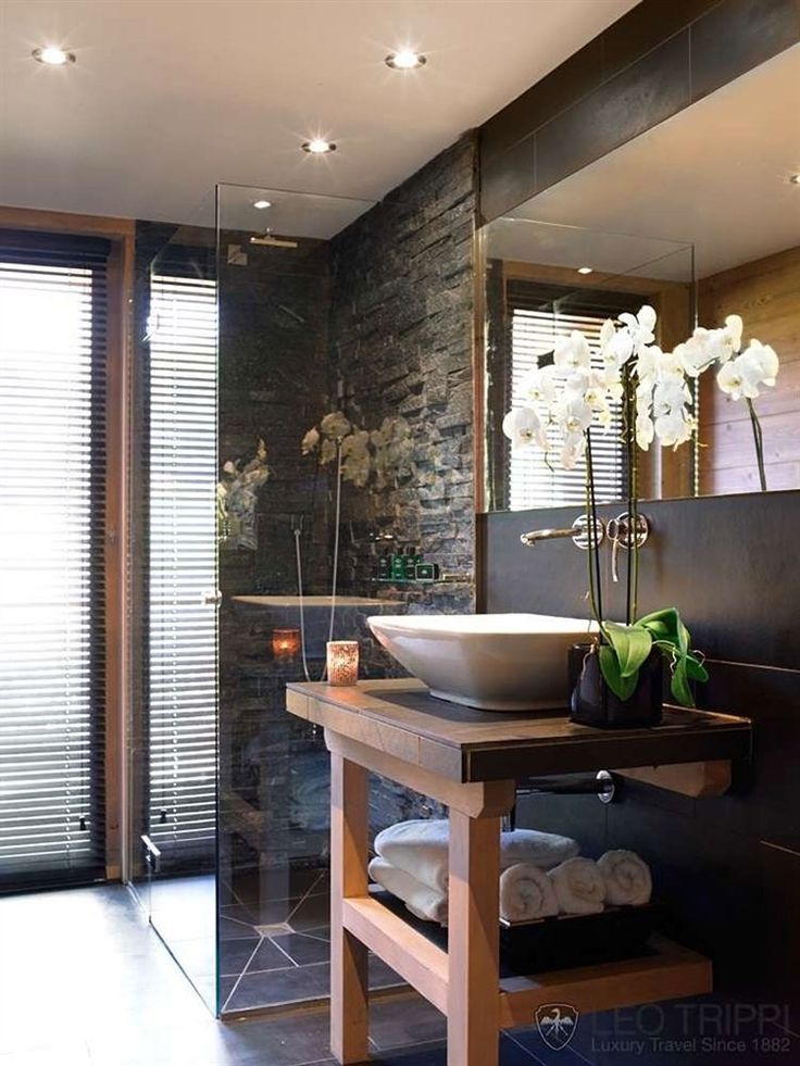 Rustic crafty home with industrial touch deco Zen bathroom decor, Zen