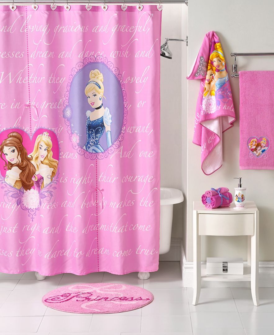 Disney Bath Accessories, Princess Timeless Shower Curtain Disney