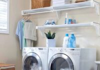 EZ Shelf Expandable Laundry Room Shelving Kit, Wall Mount, White
