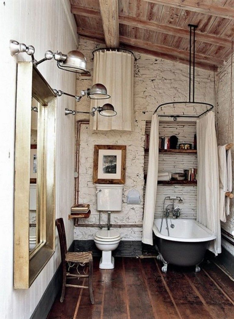 48 Brilliant Ideas For Vintage Bathroom Décor (With images) Rustic