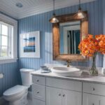 Awesome coastal style nautical bathroom designs ideas (13