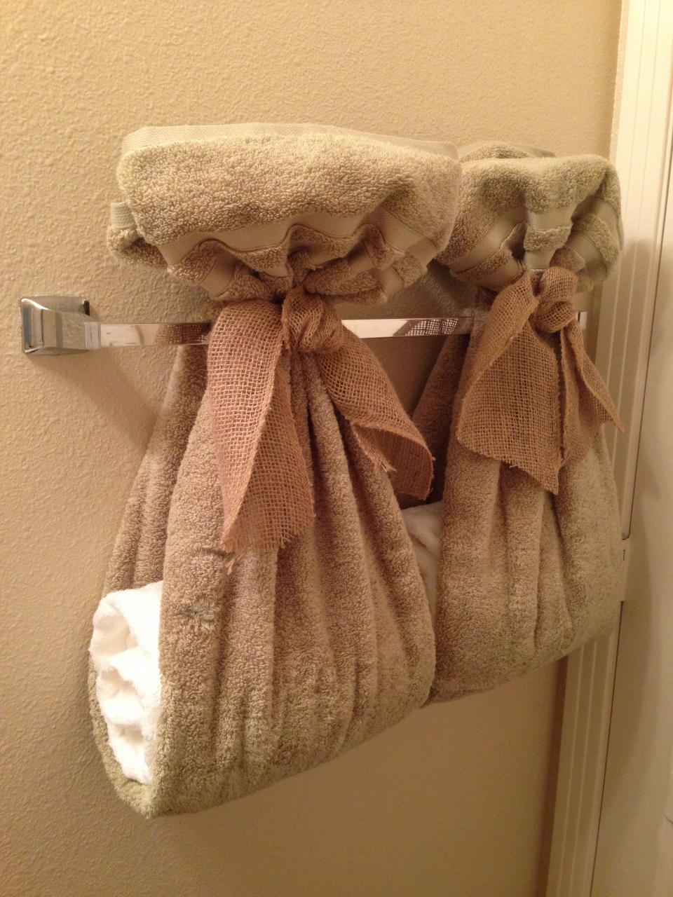 Bathroom towels … Bathroom towel decor, Bathroom towels display